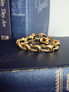 Etienne Aigner Gold-Tone Chain Link Toggle Bracelet